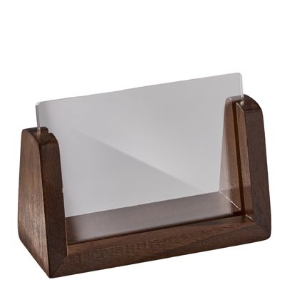 Espositore da tavolo legno ‘LignoLine’ A7 - 105 x 74 mm  | formato orizzontale  | acrilico (PMMA)|legno di noce 