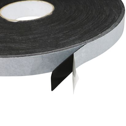 Nastro biadesivo in schiuma PE, nero, 1 mm di spessore, adesione forte, EL100-02 25 mm
