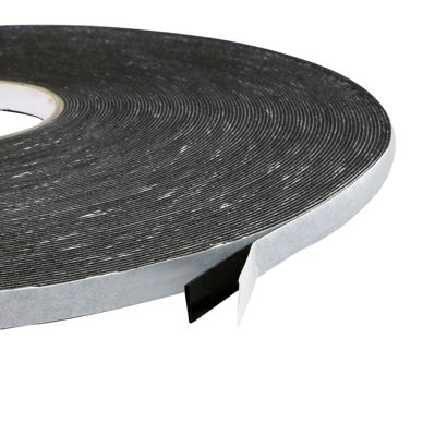 Nastro biadesivo in schiuma PE, nero, 1 mm di spessore, adesione forte, EL100-02 12 mm