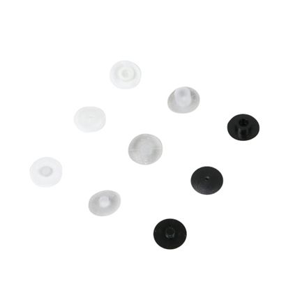 Occhielli a pressione in plastica, versione sottile, trasparente 
