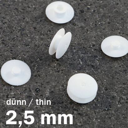 Occhielli a pressione in plastica, versione sottile, trasparente null | 10 mm | 2,5 mm