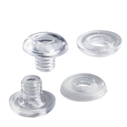 Occhielli a pressione in plastica, con foro 3 mm