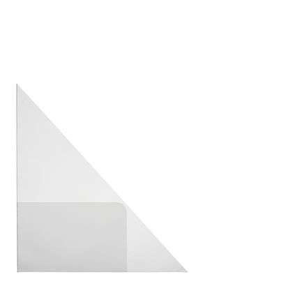 Tasche triangolari con tasca porta biglietti da visita, autoadesivo, plastica PP, trasparente 150 x 150 mm - sinistra
