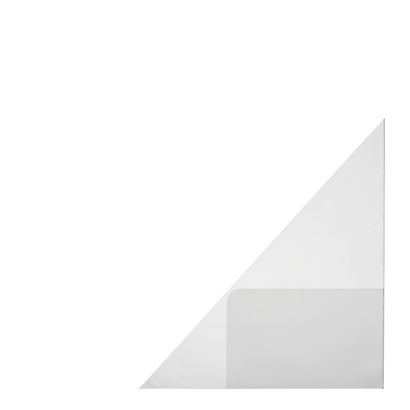 Tasche triangolari con tasca porta biglietti da visita, autoadesivo, plastica PP, trasparente 150 x 150 mm - destra