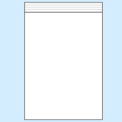 Sacchetti con chiusura ZIP, plastica PE 160 x 220 mm | 90 µm