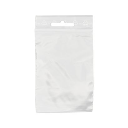 Sacchetti con chiusura ZIP con euro slot, plastica PE 40 x 60 mm | 50 µm