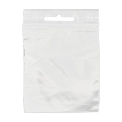 Sacchetti con chiusura ZIP con euro slot, plastica PE 90 x 110 mm | 50 µm