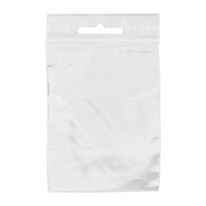 Sacchetti con chiusura ZIP con euro slot, plastica PE 120 x 170 mm | 90 µm