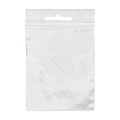 Sacchetti con chiusura ZIP con euro slot, plastica PE 160 x 220 mm | 50 µm