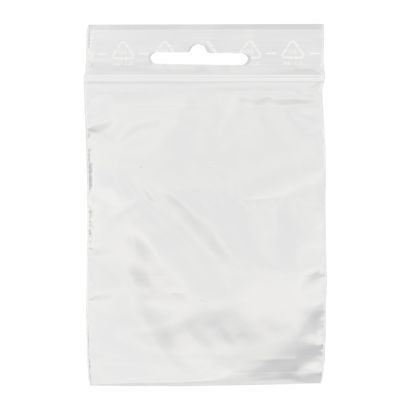 Sacchetti con chiusura ZIP con euro slot, plastica PE 180 x 250 mm | 90 µm