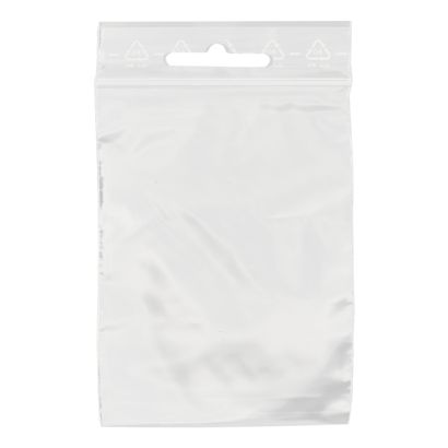 Sacchetti con chiusura ZIP con euro slot, plastica PE 220 x 310 mm | 50 µm