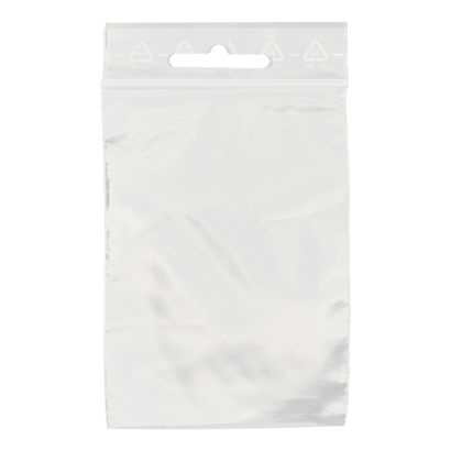 Sacchetti con chiusura ZIP con euro slot, plastica PE 220 x 310 mm | 90 µm