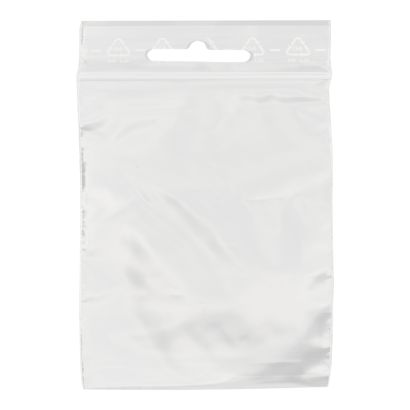 Sacchetti con chiusura ZIP con euro slot, plastica PE 250 x 350 mm | 90 µm