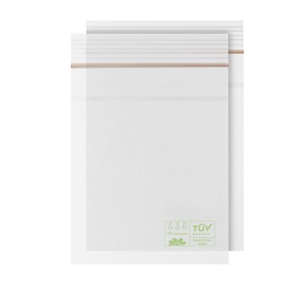 Sacchetti con chiusura ZIP, film in PLA ecologico 60 x 80 mm