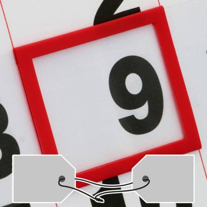 Segnagiorno per calendario, più cordino elastico annodato 