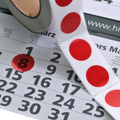 Segnagiorno statico per calendari, rosso traslucido 