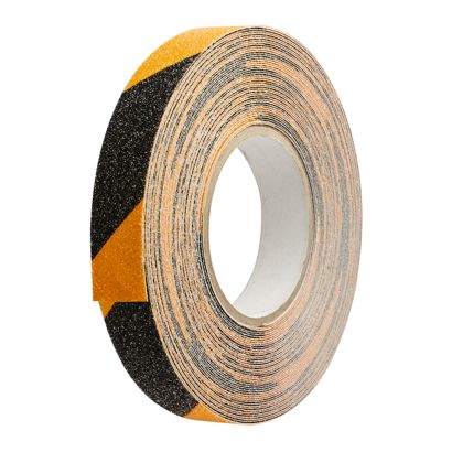 Nastro antiscivolo, nero/giallo 25 mm