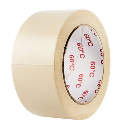 Nastro per mascheratura bianco, 50 mm, crespato piatto, resistente al calore fino a 60°C 