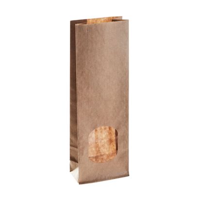 Sacchetti fondo quadro in carta con finestra 55 x 30 x 175 mm