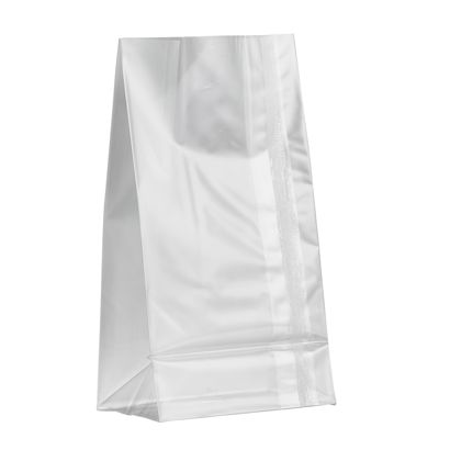 Sacchetti fondo piatto con cucitura sigillata, film OPP, 80 x 50 x 150 mm | 40 µm