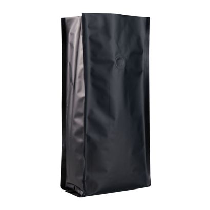 Sacchetto caffè con valvola di protezione dell'aroma, nero 375 x 140 mm