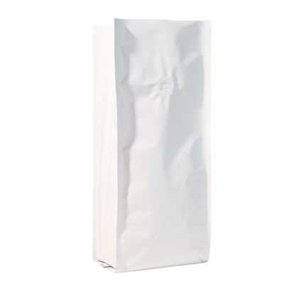 Sacchetto caffè con valvola di protezione dell'aroma, bianco 375 x 140 mm