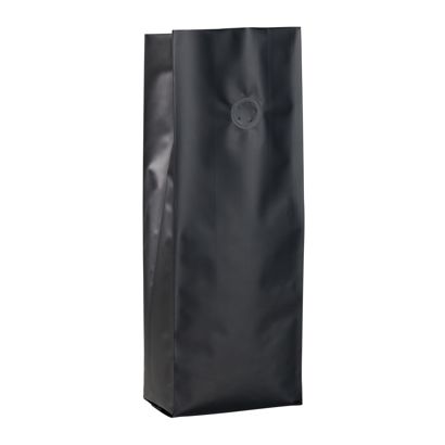Sacchetti con soffietto e valvola di protezione dell'aroma, nero 330 x 105 mm