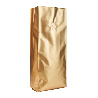 Sacchetti con soffietto e valvola di protezione dell'aroma, oro 380 x 130 mm