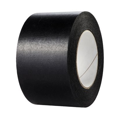 Nastro di rilegatura autoadesivo Best Price, carta a fibre speciali, telato nero  | 75 mm