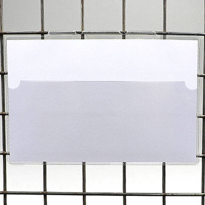 Tasche di contrassegno per contenitori in filo metallico, con 3 ganci 