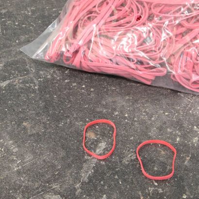Elastico, rosso 3 mm | 25 mm