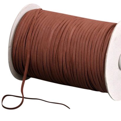 Cordino elastico piatto 5 mm marrone  | 500 m