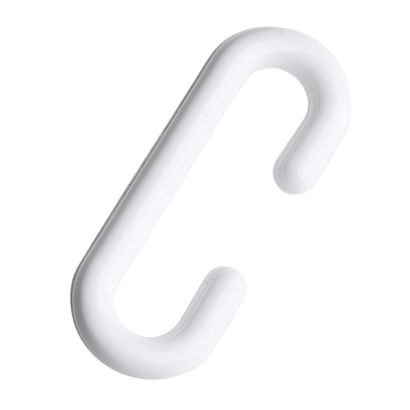 Gancio a C, 38 mm di lunghezza, plastica bianca null