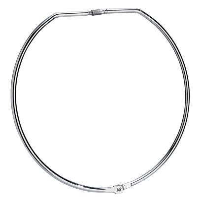 Anelli metallici apribili, 160 mm, con tappo a vite, nichelati 