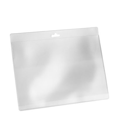 Buste porta badge A6, formato orizzontale, PVC morbido con euro slot 