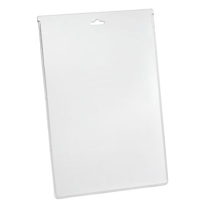 Buste porta badge A6, formato verticale, PVC rigido con euro slot 