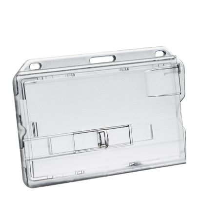 Buste porta badge, plastica dura con cursore 