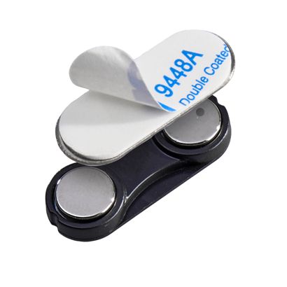 Magnete per badge nominativi, autoadesivo 2 magneti | 33 x 12 mm