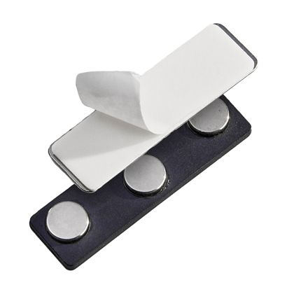 Magnete per badge nominativi, autoadesivo 3 magneti | 45 x 13 mm