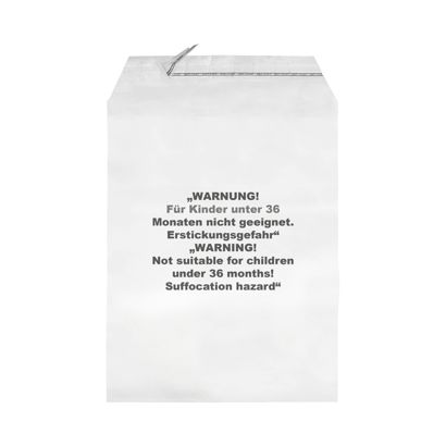 Buste trasparenti autosigillanti da 38 micron, approvate da Logistica di , in plastica, con avvertenza sul pericolo di soffocamento in 5 lingue, per imballaggi Stock Poly – UK Store 247