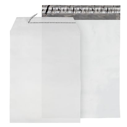 Buste con patella di chiusura, plastica PE, trasparente 440 x 620 mm - A2