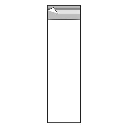 Buste con patella di chiusura, plastica OPP, trasparente 50 x 180 mm