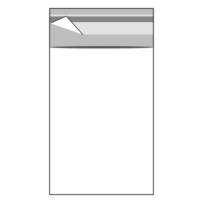 Buste con patella di chiusura, plastica OPP, trasparente 70 x 100 mm