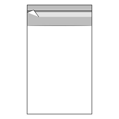Buste con patella di chiusura, plastica OPP, trasparente 95 x 130 mm