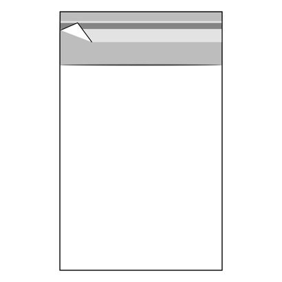 Buste con patella di chiusura, plastica OPP, trasparente 110 x 170 mm 