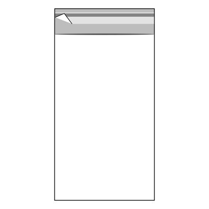 Buste con patella di chiusura, plastica OPP, trasparente 140 x 220 mm
