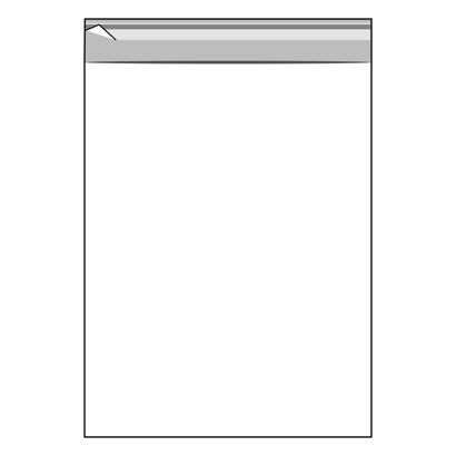 Buste con patella di chiusura, plastica OPP, trasparente 250 x 350 mm