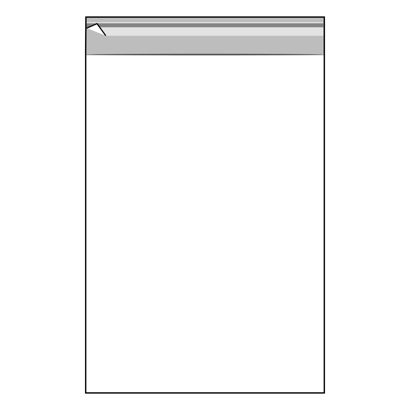 Buste con patella di chiusura, plastica OPP, trasparente 310 x 440 mm - A3