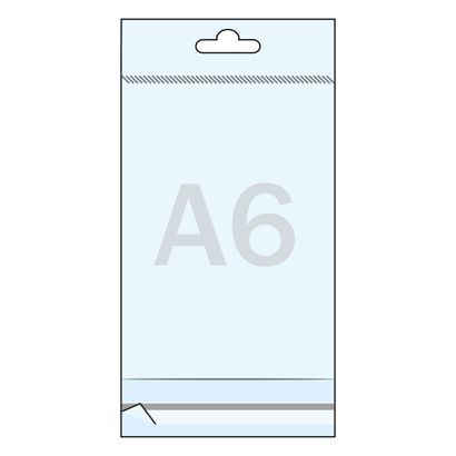 Sacchetti header, plastica OPP 30 µm 110 x 155 mm