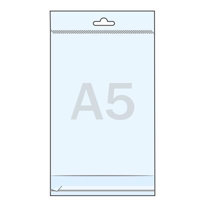 Sacchetti header, plastica OPP 30 µm 155 x 215 mm